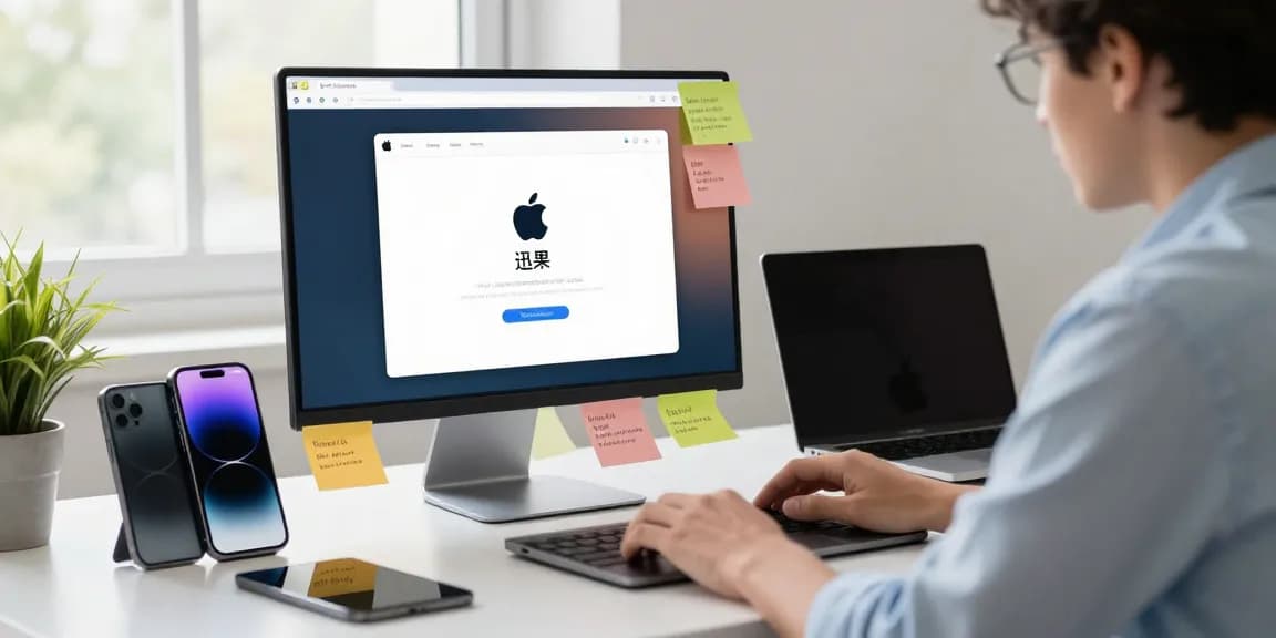 迅果 Apple批量处理软件的专业工作空间，展示设备与应用界面。