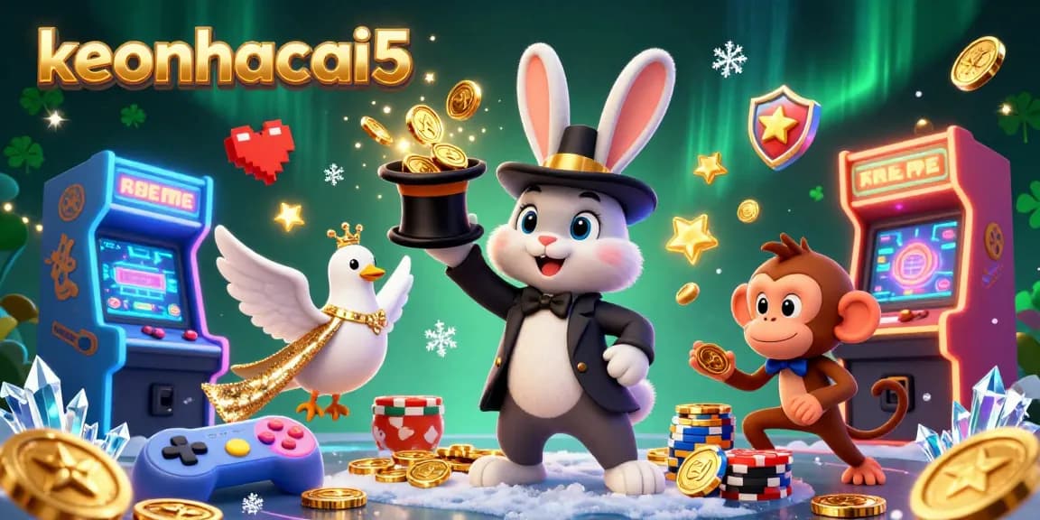 Engage in winning strategies with keonhacai5 showcasing 3D casino characters and vibrant gaming elements.