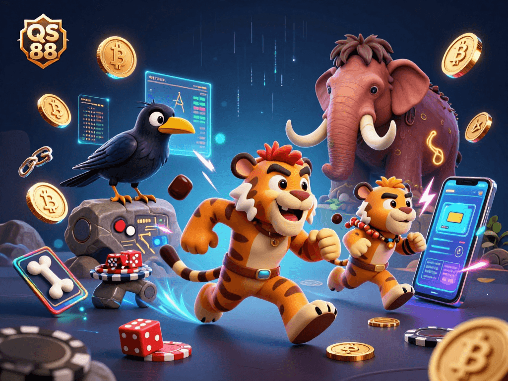 Engage in thrilling gameplay at QS 88 with interactive slots and vibrant casino elements.