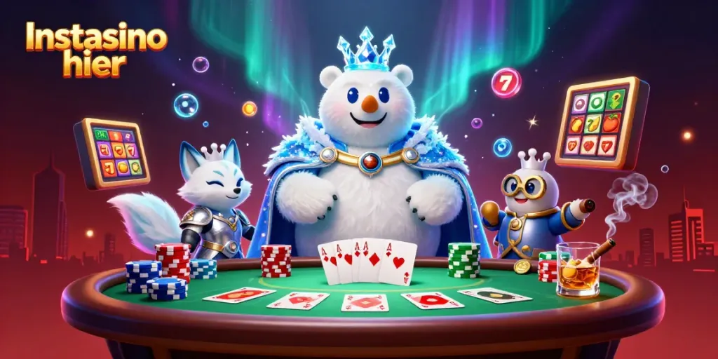 Speel met spannende kansspelen bij Instasino hier, waar een ijsbeer en een vos winnaar worden.