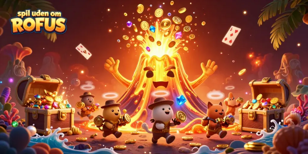 Experience exhilarating gameplay at spil uden om ROFUS with vibrant casino elements and treasures.