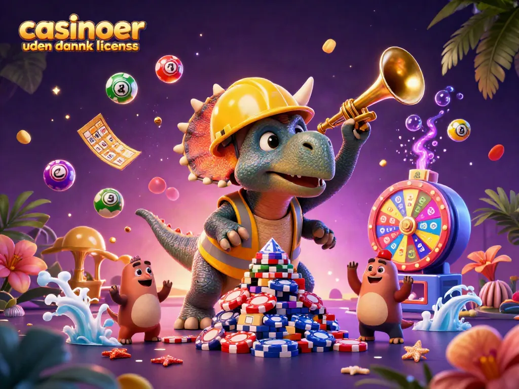Engage with casinoer uden dansk licens through vibrant gaming characters celebrating wins with dynamic lottery elements.