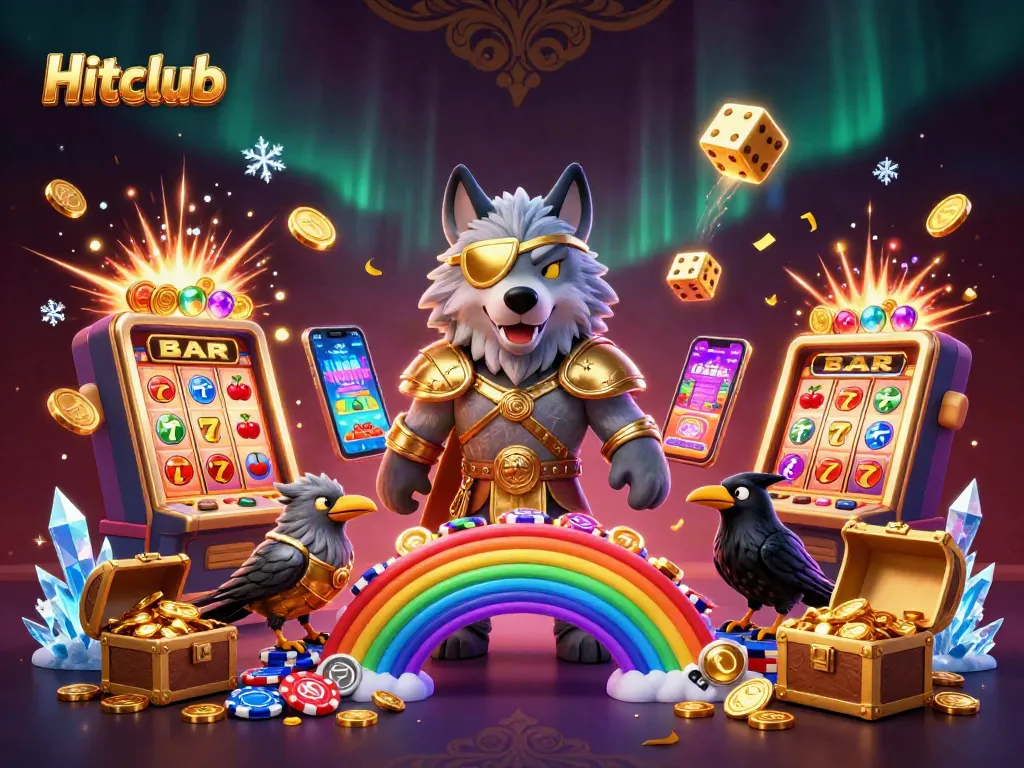 Experience the thrill of gaming at Hitclub with a visual feast of joyous casino elements.