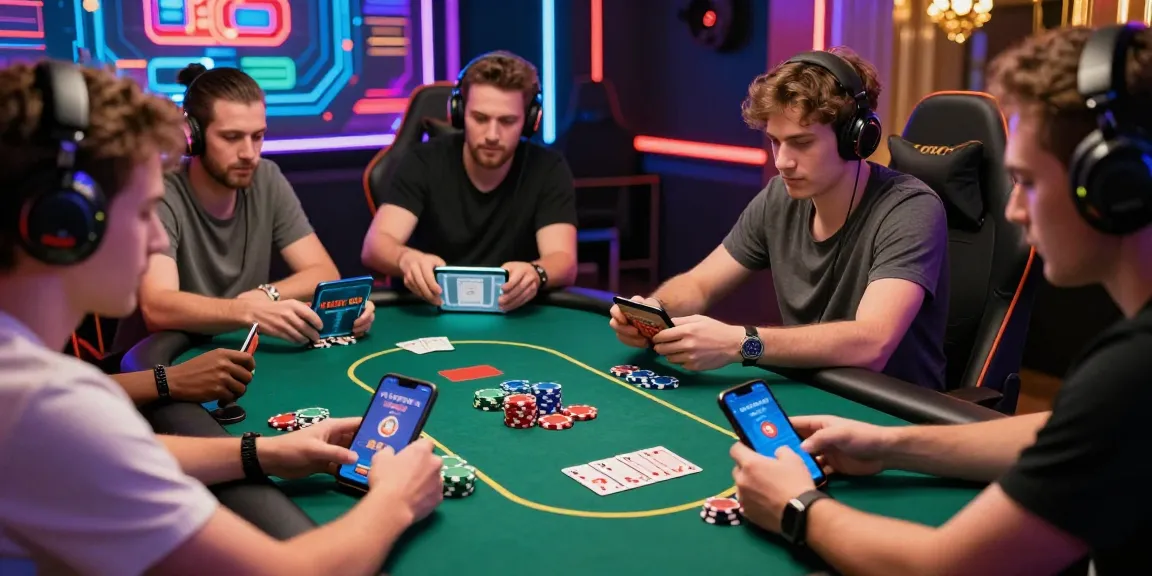 Engaged players enjoying KO66 mobile app in a vibrant gaming atmosphere.