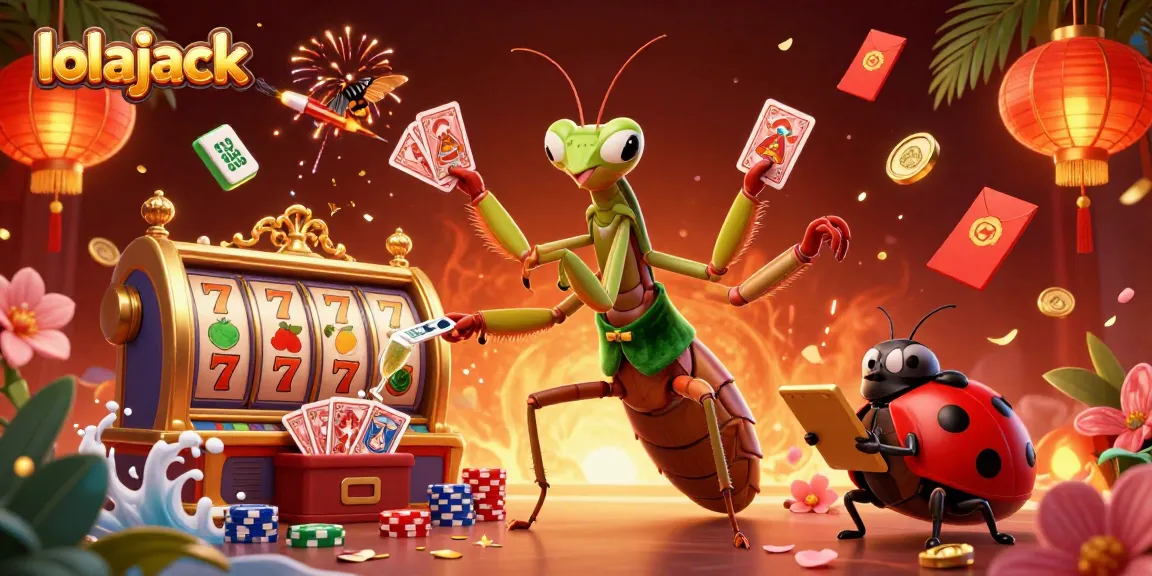Experience the thrill of lolajack casino adventures with vibrant characters and casino elements filling the scene.