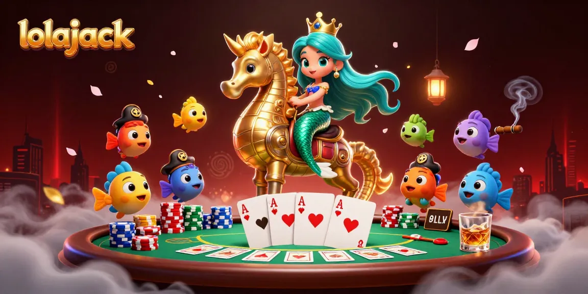 Experience thrilling gameplay at Lolajack Casino with vibrant mermaid-themed poker action.